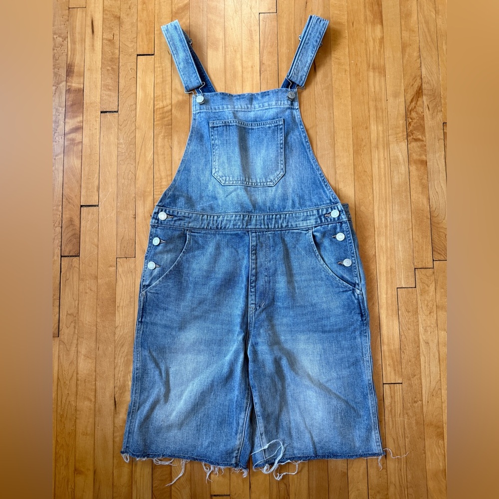 GAP 1969 Light Blue Denim Short Overalls Classic Workwear Small